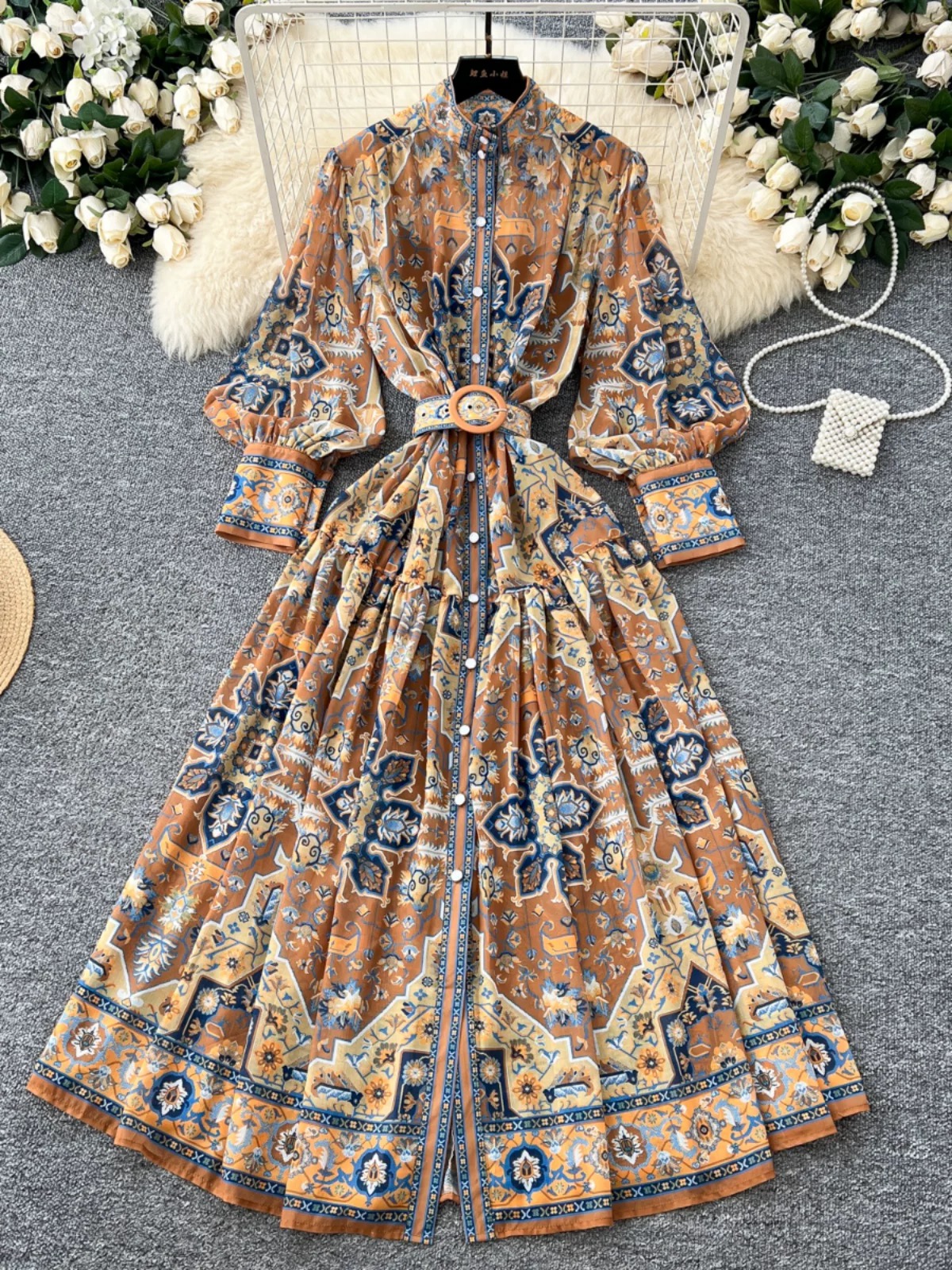 Welcome to my world print dress ED204 images